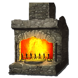 Stone Fireplace